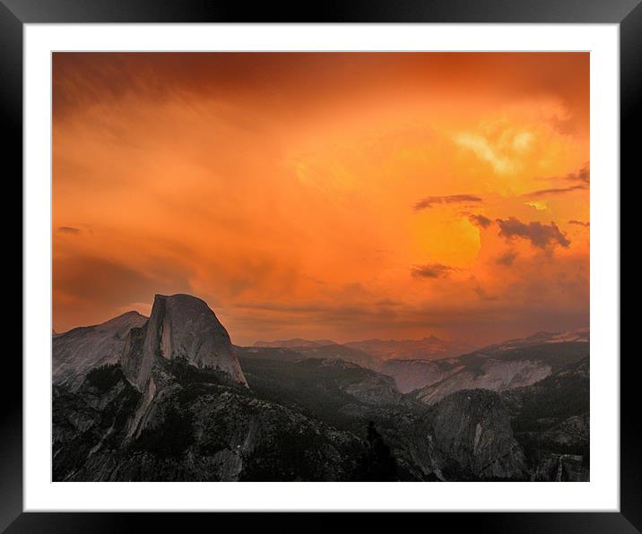 Yosemite Sunset Framed Mounted Print by Ken Patterson