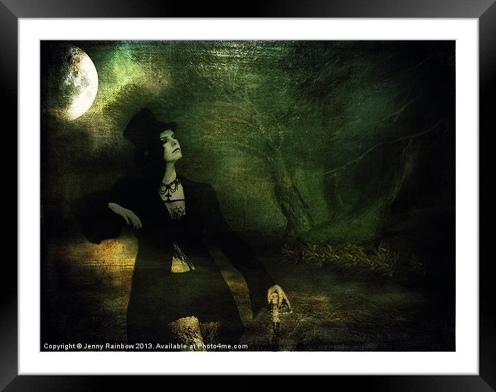 Love Moonlight Song of Vampiress Framed Mounted Print by Jenny Rainbow
