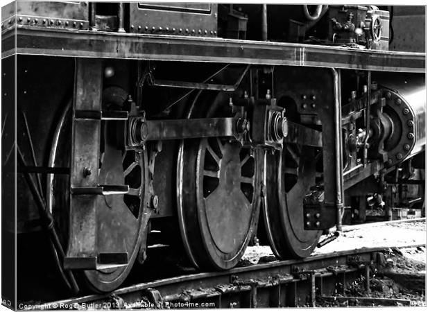 Workhorse at Rest B/W Canvas Print by Roger Butler