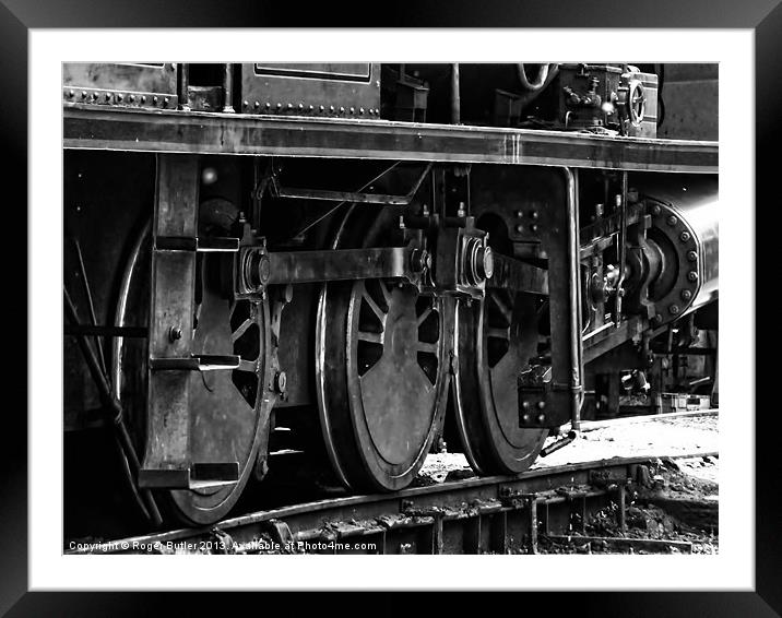 Workhorse at Rest B/W Framed Mounted Print by Roger Butler