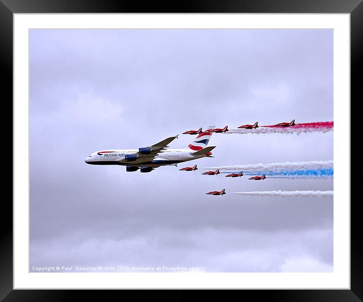 Airbus A380-841 British Airways Framed Mounted Print by Paul Scoullar