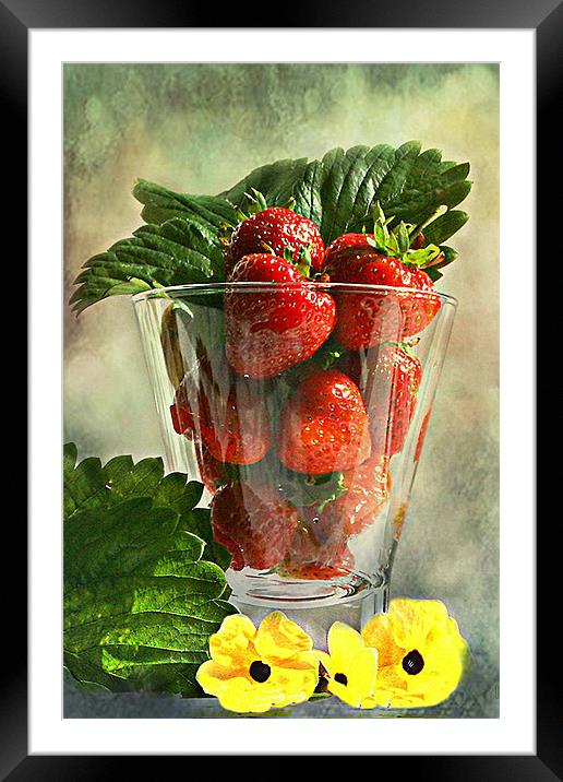 Strawberries anyone ? Framed Mounted Print by Irene Burdell