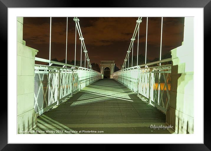 Shadows on Wilford Bridge Framed Mounted Print by Elaine Whitby