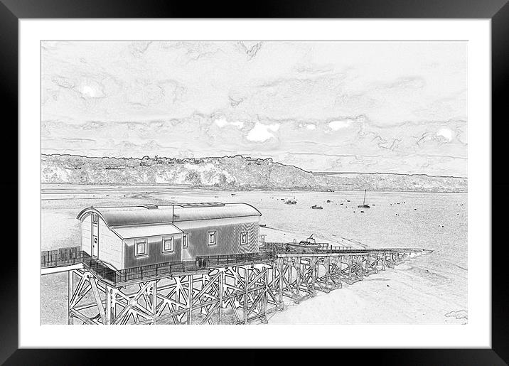 Tenby Old Lifeboat House 3 Framed Mounted Print by Steve Purnell