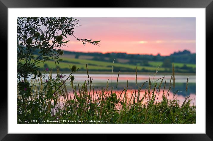 Summer Meadow Sunset Framed Mounted Print by Louise  Hawkins