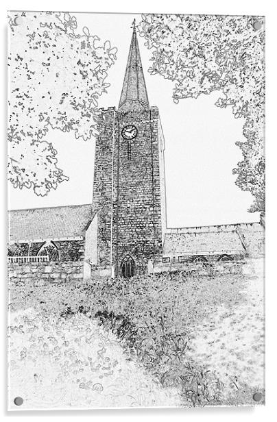 St Marys Church Tenby Acrylic by Steve Purnell
