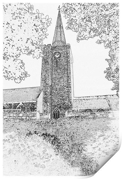 St Marys Church Tenby Print by Steve Purnell