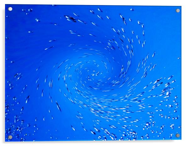 Blue Vortex Acrylic by David Pyatt