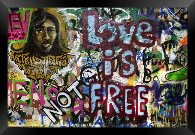 Love is not free. Framed Print by Perry Johnson