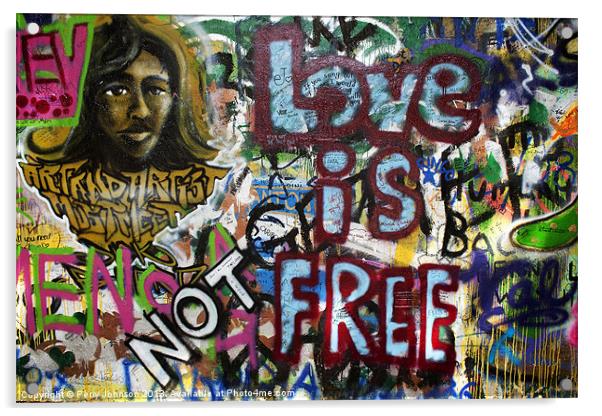 Love is not free. Acrylic by Perry Johnson