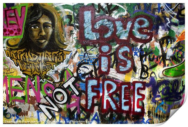 Love is not free. Print by Perry Johnson