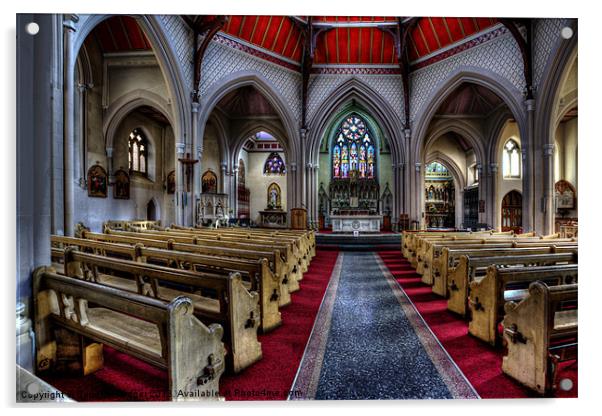 Sacred Heart Catholic Church Blackpool Acrylic by Sandra Pledger