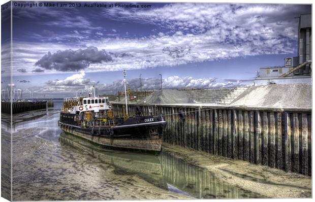Boat in Whitstable harbour Canvas Print by Thanet Photos