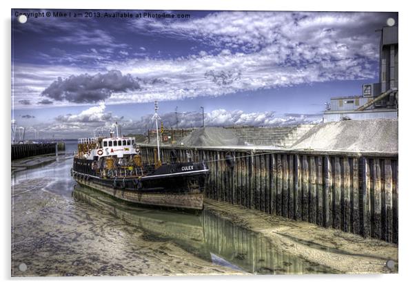 Boat in Whitstable harbour Acrylic by Thanet Photos