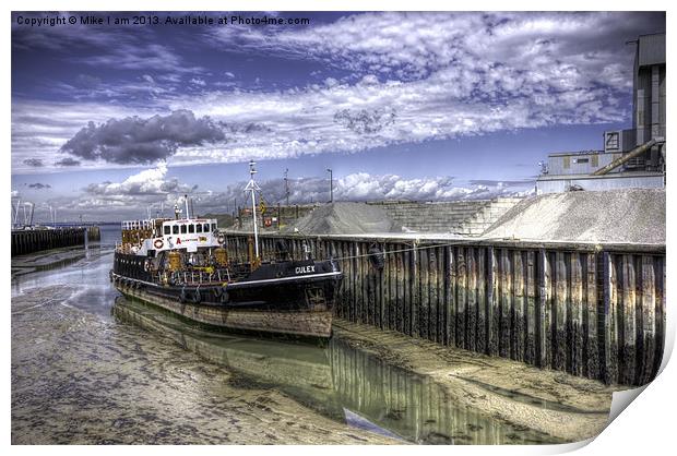 Boat in Whitstable harbour Print by Thanet Photos