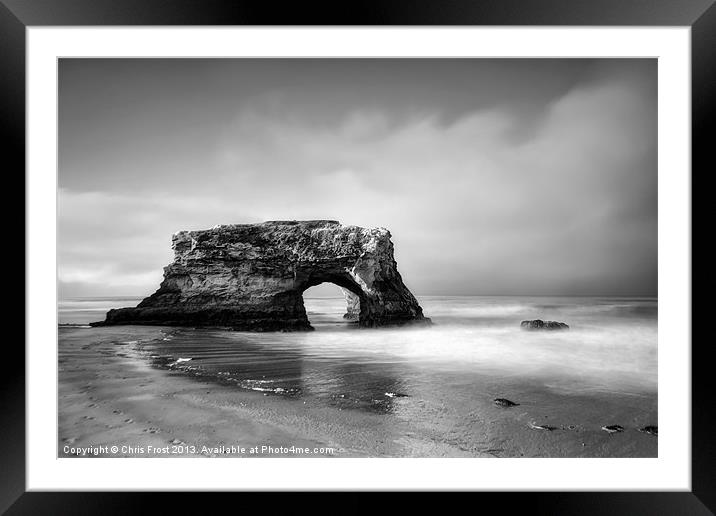 Natural Bridges State Beach, CA Framed Mounted Print by Chris Frost