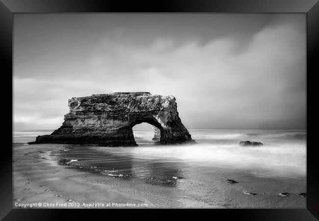 Natural Bridges State Beach, CA Framed Print by Chris Frost