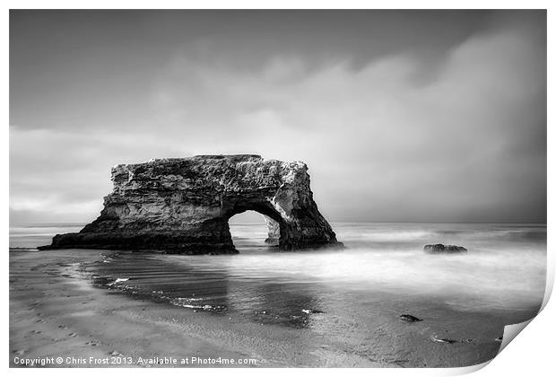 Natural Bridges State Beach, CA Print by Chris Frost