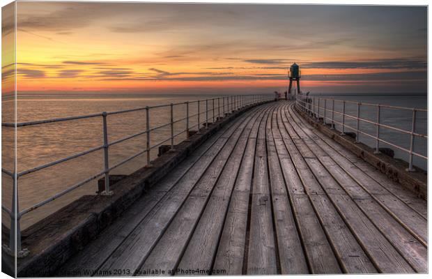 Whitby West Pier Canvas Print by Martin Williams