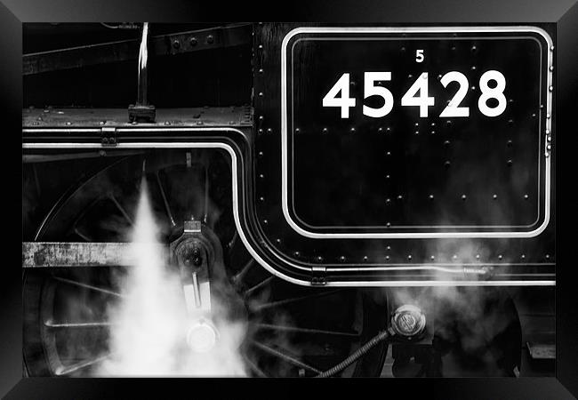 steam train 45428 on nymr Framed Print by Martin Tyson