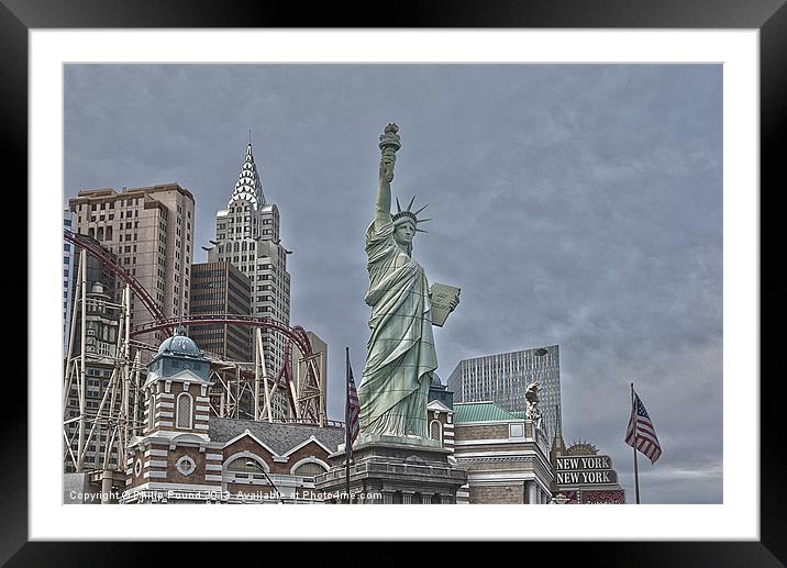 New York Las Vegas Framed Mounted Print by Philip Pound