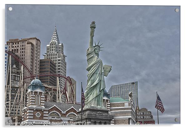 New York Las Vegas Acrylic by Philip Pound