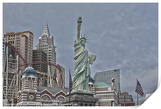 New York Las Vegas Print by Philip Pound