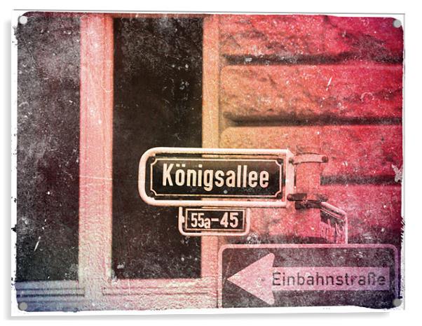 Konigsalle, Dusseldorf Acrylic by Kevin Peach