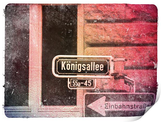 Konigsalle, Dusseldorf Print by Kevin Peach