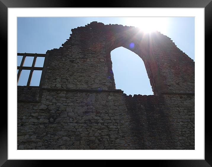 Sun through the ruins Framed Mounted Print by Kevin Peach