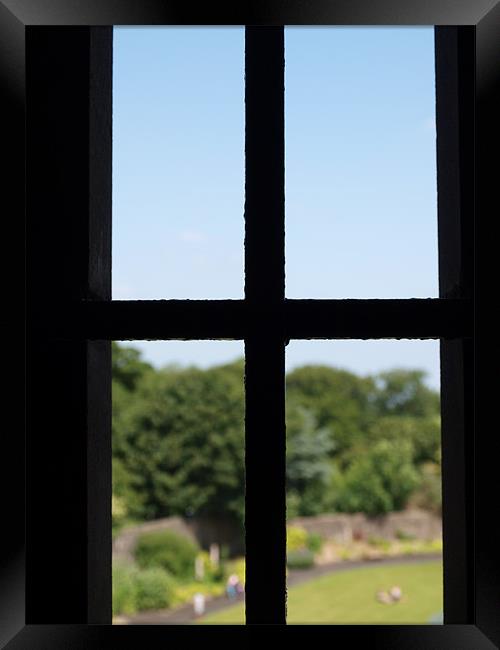 Through the Castle Window Framed Print by Kevin Peach