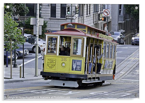 San Francisco Tram Acrylic by Philip Pound