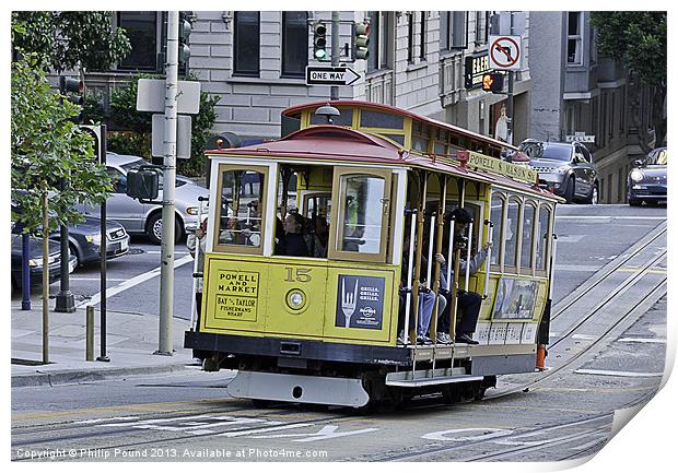 San Francisco Tram Print by Philip Pound