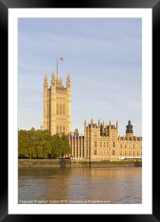 Victoria tower in Westminster Framed Mounted Print by stefano baldini