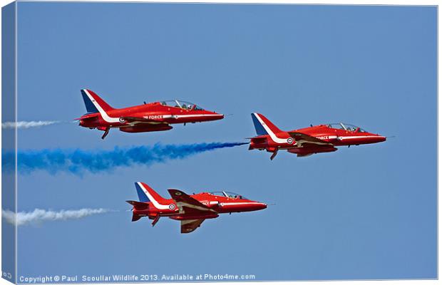 Red Arrows Canvas Print by Paul Scoullar