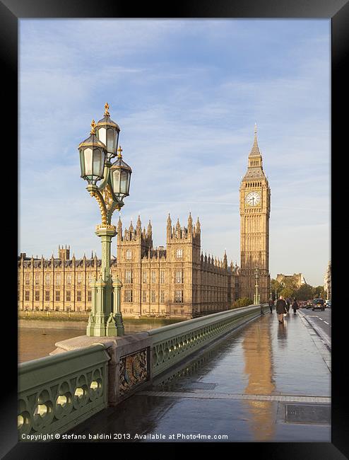 The houses of parliament Framed Print by stefano baldini