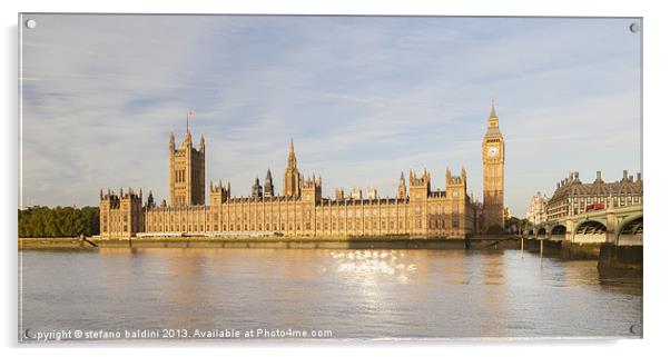 The houses of parliament,London,UK Acrylic by stefano baldini