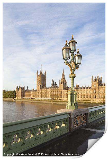 The houses of parliament,London,UK Print by stefano baldini