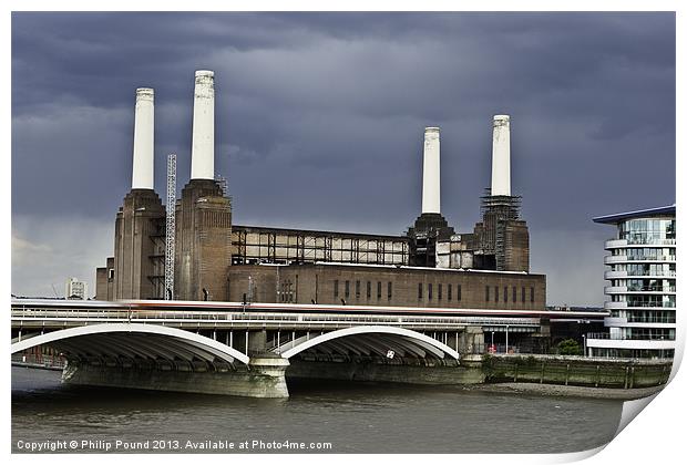 Battersea Power Station London Print by Philip Pound