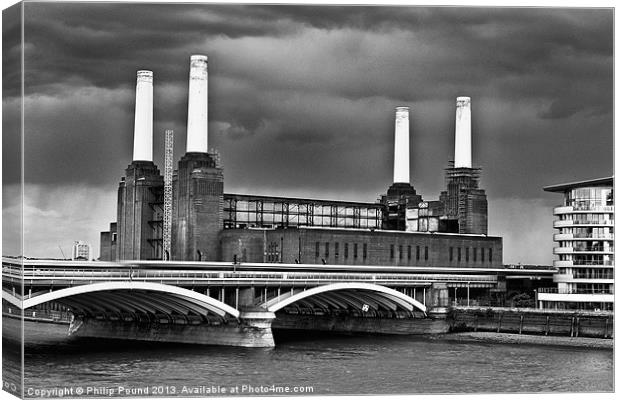 London Battersea Power Station Canvas Print by Philip Pound