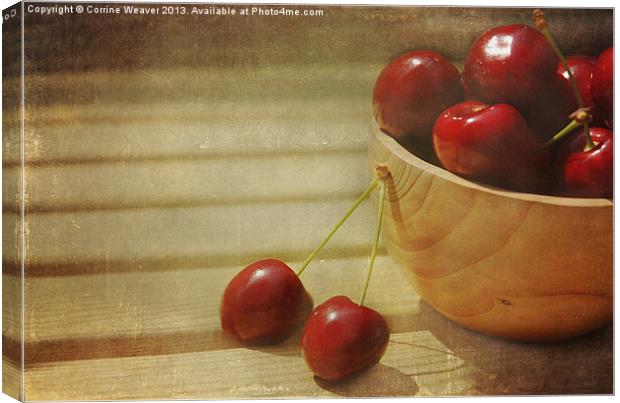 Life is a Bowl of Cherries Canvas Print by Corrine Weaver