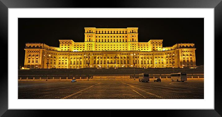 Romanian House of Parliament - version 2 Framed Mounted Print by Paul Piciu-Horvat
