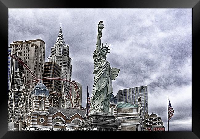 Las Vegas New York Style Framed Print by Philip Pound