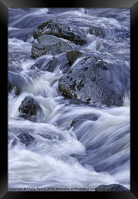 Silky White Water Framed Print by Philip Pound