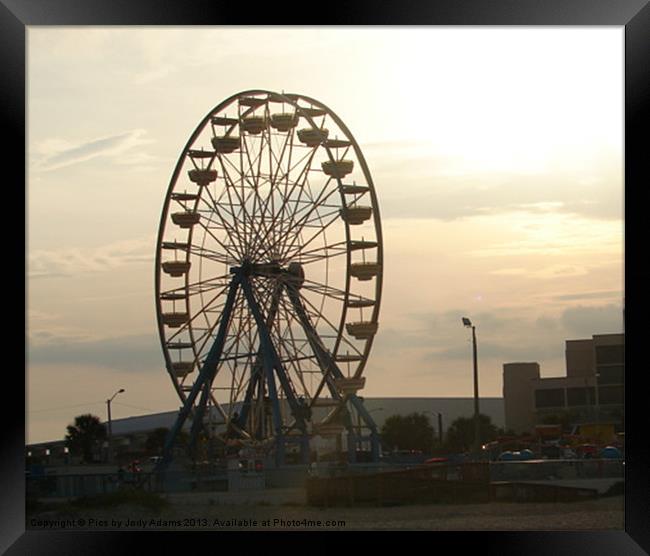 Ferris Wheel at the Beach Framed Print by Pics by Jody Adams