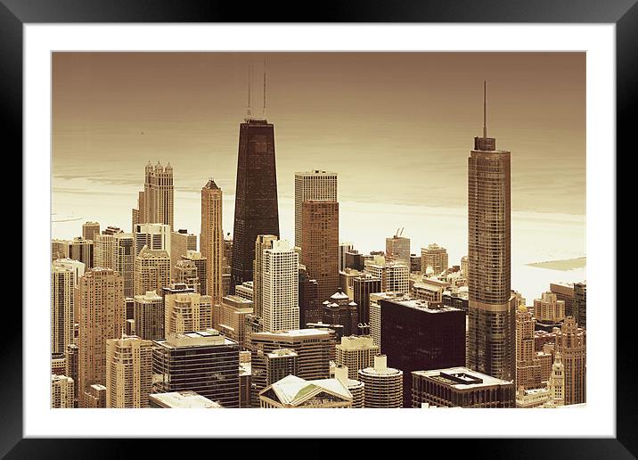 Chicago City Framed Mounted Print by Alena Rubtsova
