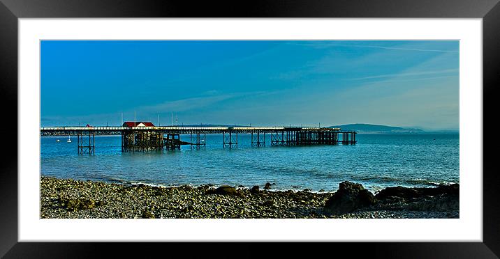 Old Mumbles Pier Framed Mounted Print by Eben Owen