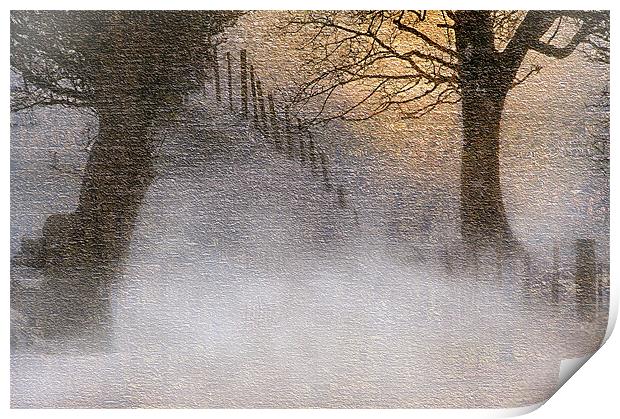 A winters glow Print by Robert Fielding