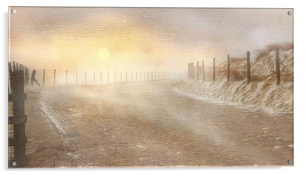 A winter sunset Acrylic by Robert Fielding