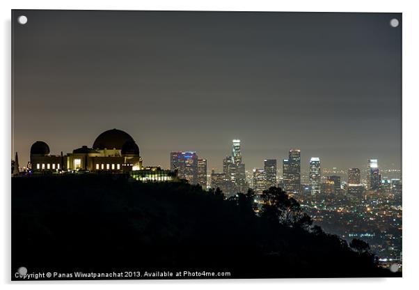 Griffith Observatory Acrylic by Panas Wiwatpanachat